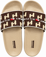 Men Premium Tommy Comfort Slipper Brown/Beige