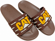 Men Premium CAT Comfort Slipper Brown/Yellow