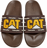Men Premium CAT Comfort Slipper Brown/Yellow