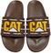 Men Premium CAT Comfort Slipper Brown/Yellow