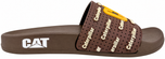 Men Premium CAT Comfort Slipper Brown/Yellow