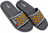 Women Checkerboard Mark X Slides Grey