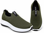 Men's Premium Skecherz AirFlex Slip-On Sneakers – Olive Green