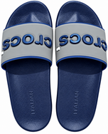 Men Premium Crocs Comfort Slipper Grey & Blue