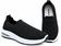 Women's Premium Skecherz AirFlex Slip-On Sneakers – Black